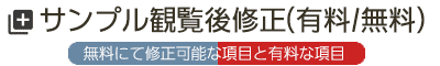サンプル観覧後の修正
